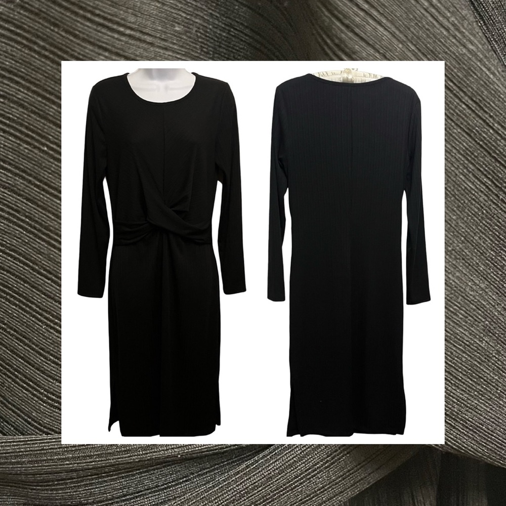 Nine West Black Long-Sleeve Dress – Size M